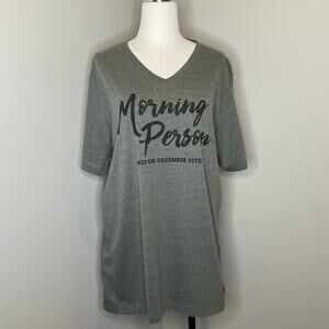 Morning Person Only on December 25th | Christmas T-Shirt Ruby's Rubbish Size XL